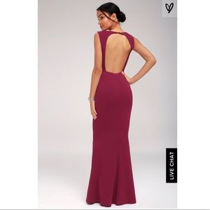 Magenta backless dress